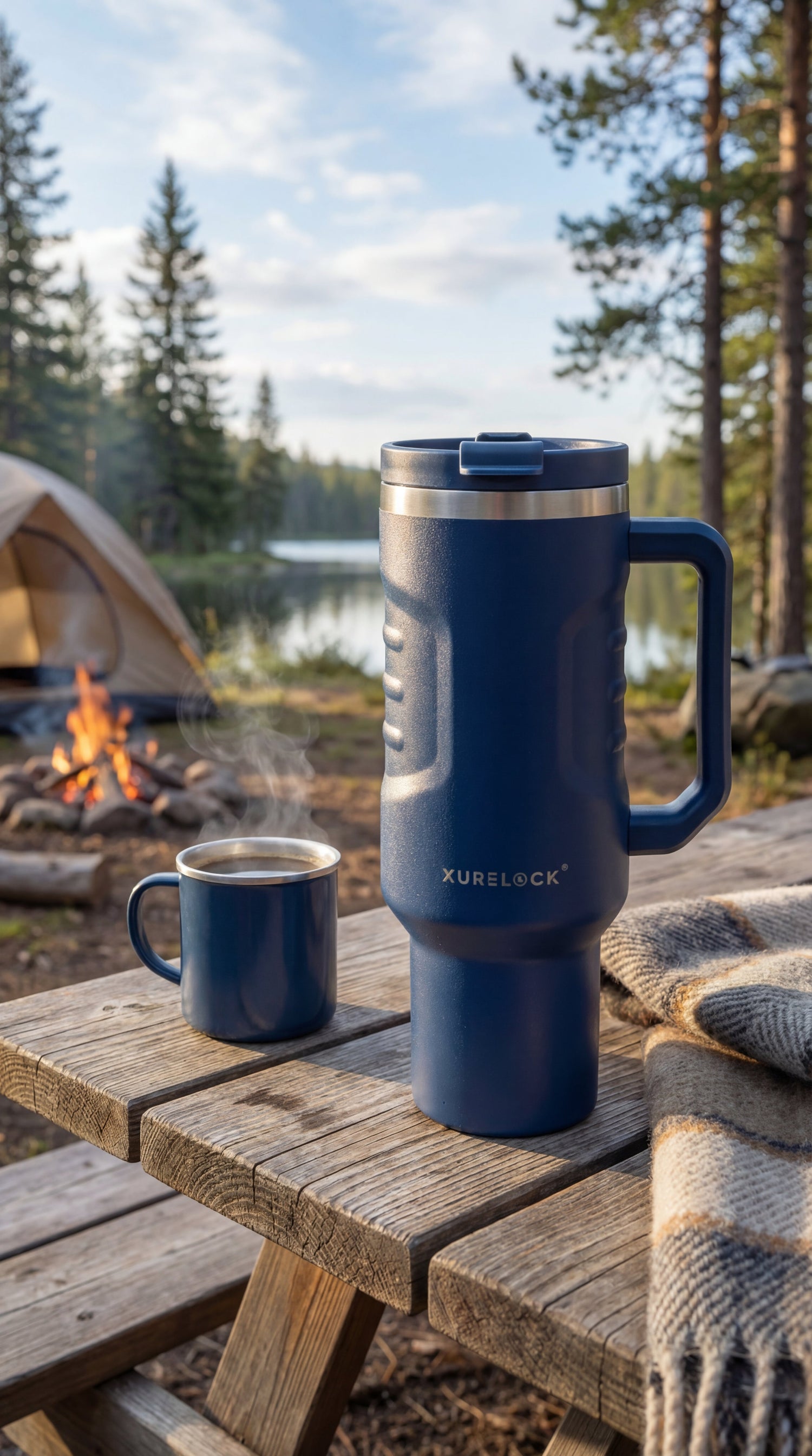 Xurelock 40oz leak-proof travel mug bundle