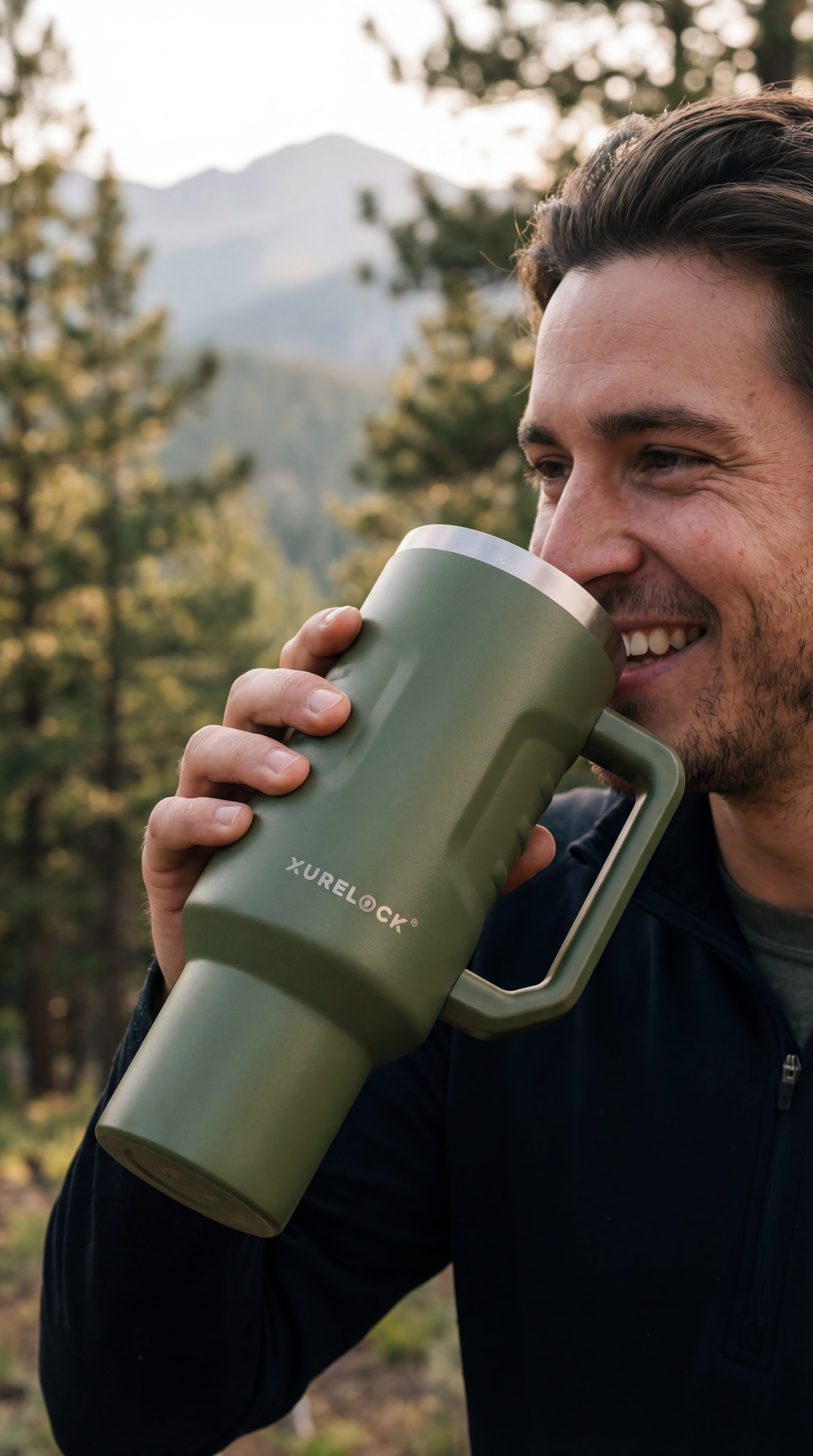 Xurelock 40oz Leak-Proof Travel Mug | Insulated Tumbler with Straw